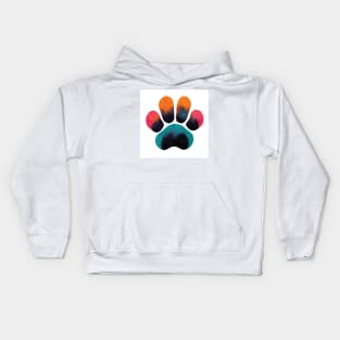 Colourful Paw Print Pet Pattern Kids Hoodie